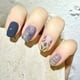 thumbnail image 3 of 24pcs Smudged Nude And French Purple Square Press On&nbsp;Nails, Short Coffin Fake Nails With Tulip Design, Autumn And Winter Romantic False Nails For Women And Girls, 3 of 3