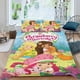 thumbnail image 2 of Strawberry Shortcakes Conjunto de sábanas temático, trío de piezas, cómodo y amigable con la piel, diseño único, regalo de decoración para el hogar para familiares, amigos y fans,140X210cm, 2 of 6