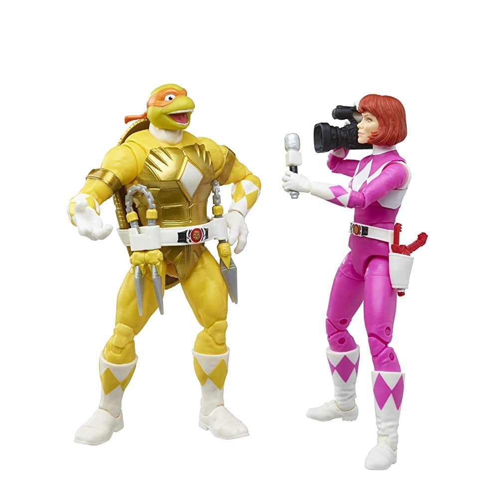 Figura De Acción Hasbro Power Rangers Tmnt De 6 Pulgadas, Paquete De 2