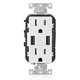 thumbnail image 1 of Cargador USB Leviton tipo A T5632-W 3.6A 15A resistente a manipulaciones, 1 of 6
