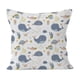 thumbnail image 1 of Funda Cojin Infantil 45x45 Ballenitas Azul Lino Poly blanco, 1 of 4