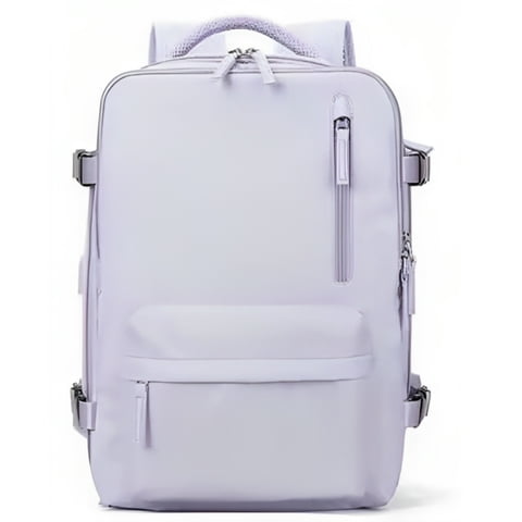 Genérico - Mochila Viaje Cabina Avión Impermeable Viral Zapatos Usb Morada