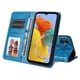 thumbnail image 3 of Funda tipo cartera FOXDOCK para Samsung Galaxy M14 5G , diseño girasol en relieve, cuero PU, cierre magnético, soporte y tarjetero, 3 of 5