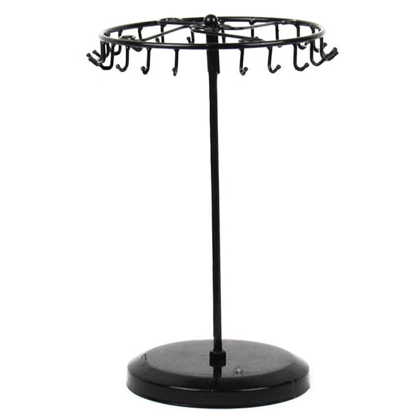 Stylish Vintage Metal Rotating Jewelry Stand for Necklaces, Bracelets, and Keychains - Organize and Display Your Collection with Ease