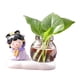 thumbnail image 1 of Florero De Brotes De Adorno Hidropónico Para Mesa De Inauguración Arreglo De Flores Secas Ropa Púrpura, 1 of 3