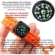 thumbnail image 4 of Brújula de bolsillo mini con botón, rellena de aceite, para niños, senderismo, supervivencia, correa de reloj, paracord, camping, actividades al aire libre, tamaño: 20 mm de diámetro., 4 of 5