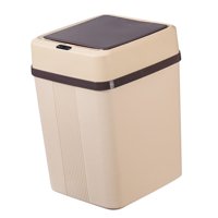 Bothyi - Bote De Basura Sin Contacto, Limpieza A Pilas, Creativo Para Cocina, Oficina, Color Caqui