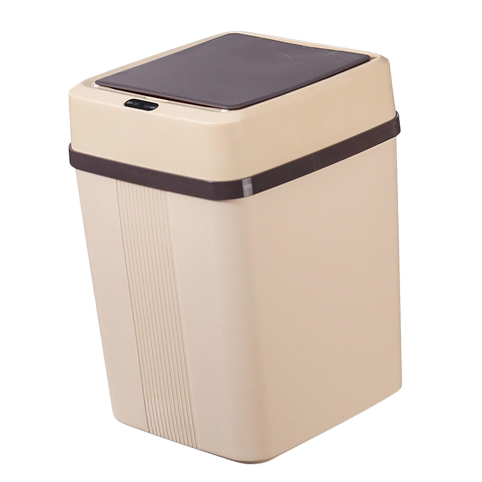 Bothyi - Bote De Basura Sin Contacto, Limpieza A Pilas, Creativo Para Cocina, Oficina, Color Caqui