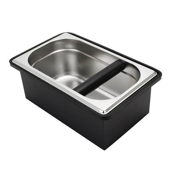 Caja Expresso Knock Box DIBTSA de acero inoxidable con soporte de 10 litros