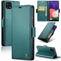 Caseme Tipo Cartera Samsung Galaxy A22 5G Con Cierre Magnético, Rfid, Tarjetero, Soporte, Carga Inalámbrica