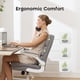 thumbnail image 3 of Silla de oficina Amseatec, ajustable, con respaldo medio, ergonómica, gris, 3 of 6