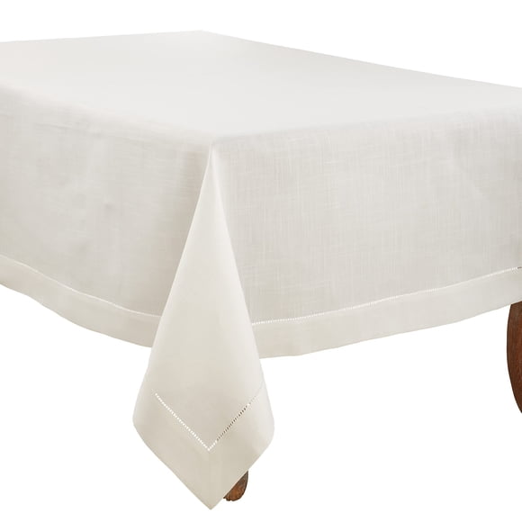 Mantel SARO LIFESTYLE 178 cm x 356 cm Marfil con Encaje de Dobladillo