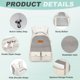 thumbnail image 3 of Mochila Transportadora para Gatos Uxcell, Mochila de Viaje para Mascotas con Malla Ventilada Plegable para Gatos o Perros Pequeños Cachorros, para Senderismo / Camping / Viajes (Blanco, 12"x9"x16), 3 of 7