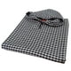 thumbnail image 4 of Poncho Capucha 100% Lana - Largo - Negro Blanco, 4 of 5