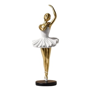 Bothyi - Figura De Resina Para Niña, Escultura De Bailarina De Ballet, Estatuas De Bailarina De Oficina, Figuritas Estilo B Aureate