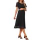 thumbnail image 4 of INSPIRE CHIC Vestido Floral Flowy de Maternidad para Mujeres, Vestido Midi Formal Casual de Embarazo 2026 Verano M Negro, 4 of 6
