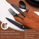 thumbnail image 3 of Juego de cubiertos Hiware negro mate 24 piezas para 4 con Steak K, 3 of 3