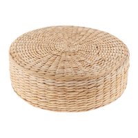 Bothyi - Cojín De Asiento Plano De Paja Tejida, Almohada De Suelo Redonda Para Patio, Chimenea, Balcón, 40Cm X 10Cm