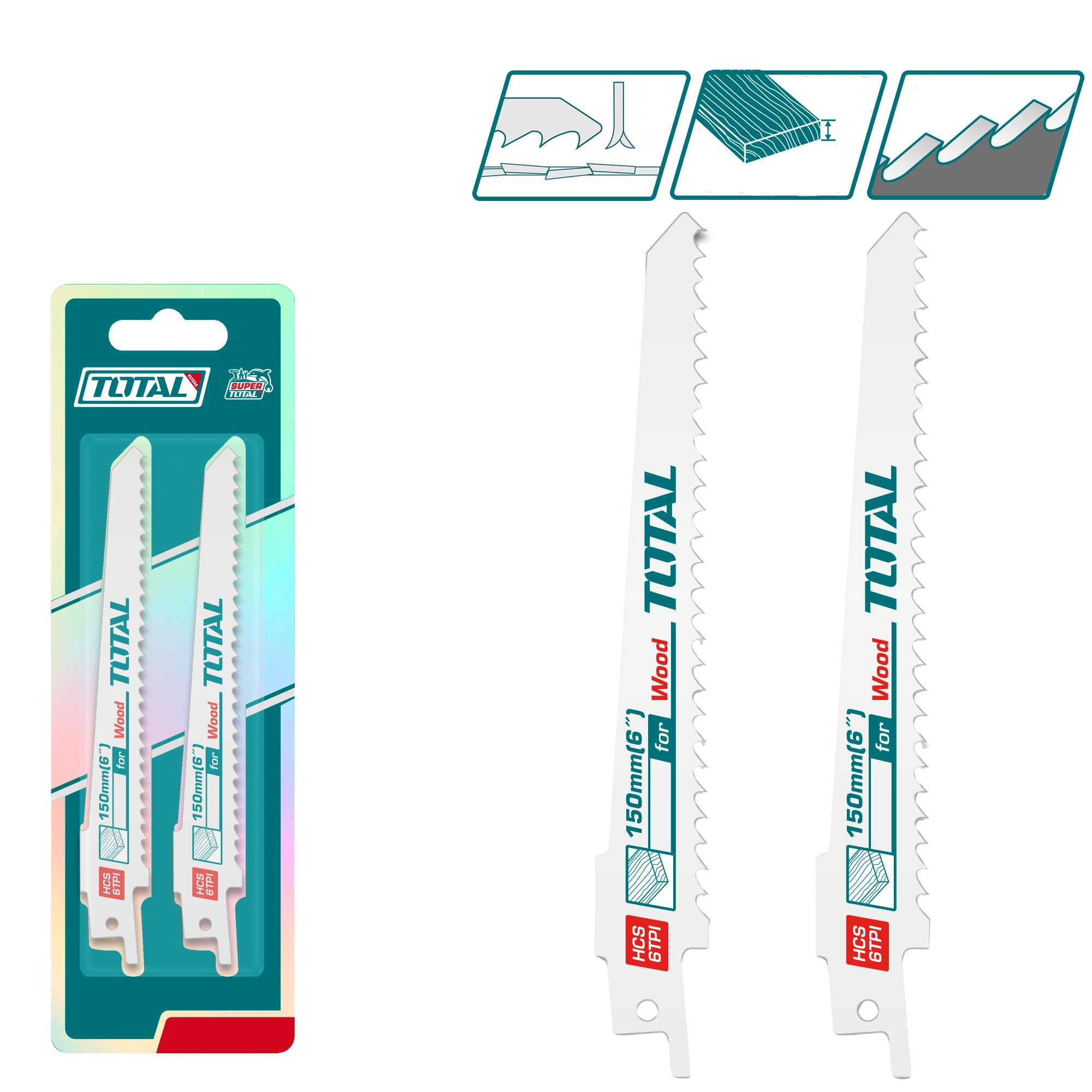 Juego Hoja Sierra Sable 2 Piezas Para Madera Total