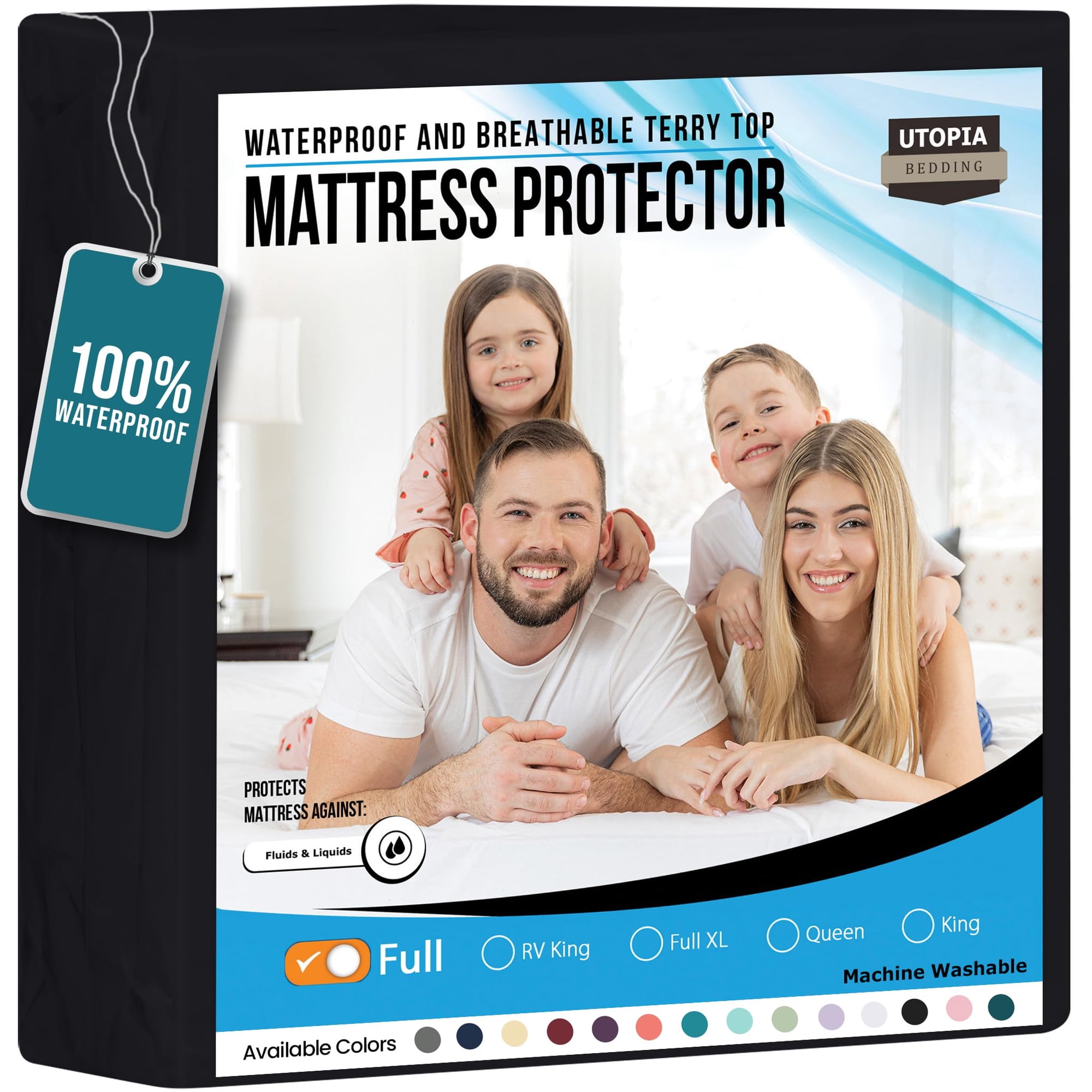 Protector De Colchón Utopia Bedding Impermeable, Tamaño Completo