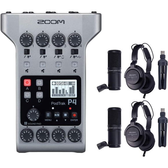 Grabadora Podcast Zoom PodTrak P4 Pack 4 Entradas XLR