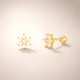 thumbnail image 1 of Aros Niña Atornillados Plata 925 Con Oro 18 K Tope #15, 1 of 3