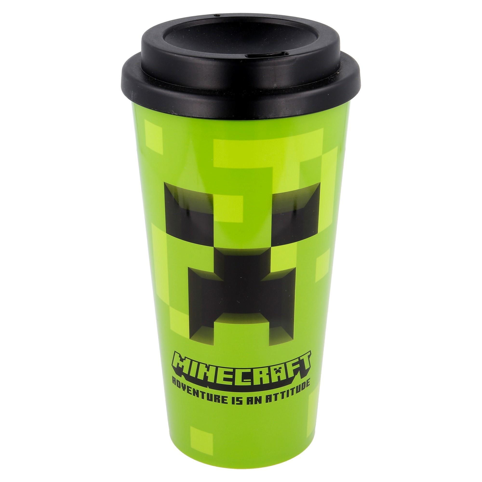 Mug Café 520ml Doble Pared St-2189mc Melamina 2 Piezas Multicolor Minecraft