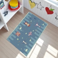 Kivara - Alfombra Infantil Amiguitos 80X120 Cm Tapete Dormitorio Sala