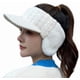 thumbnail image 1 of Gorro con visera Avilego de punto elástico para mujer con orejeras, color blanco, 1 of 3