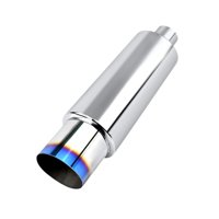 Ioensy - Silenciador De Escape Genérico Punta De Escape De Fácil Instalación De Acero Inoxidable Resistente