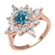 thumbnail image 1 of Anillos de Moissanita en Oro Rosa para Mujer 2 Quilates Color D Claridad VVS1 Diamante Creado en Laboratorio Anillo de Compromiso Plata Esterlina 925 Anillos de Aniversario Promesa, 1 of 7
