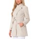 thumbnail image 4 of INSPIRE CHIC Abrigo Largo Clásico de Mujer con Cuello Alto, Manga Larga, Cinturón de Invierno, Talla S, Beige, 4 of 8
