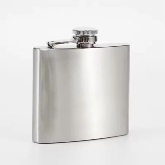 Petaca Licor Liso Acero Inoxidable 6oz, Licorera Metálico