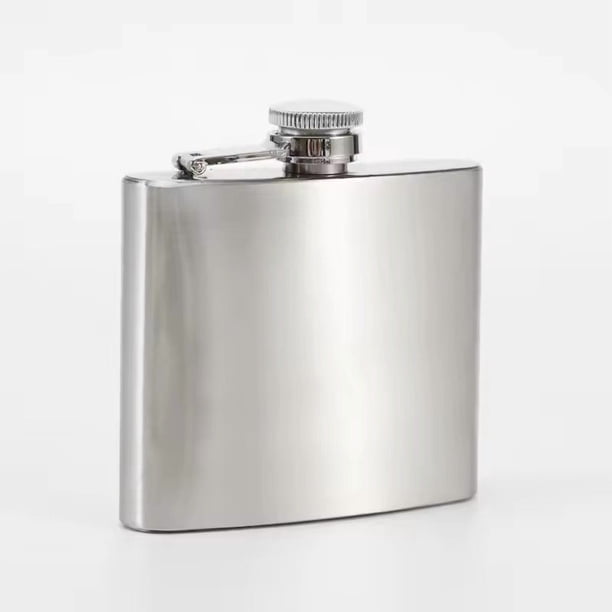 Petaca Licor Liso Acero Inoxidable 6oz, Licorera Metálico