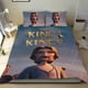 thumbnail image 1 of EL REY DE REYES Conjunto de sábanas temático, trío de piezas, cómodo y amigable con la piel, diseño único, regalo de decoración para el hogar para familiares, amigos y fans,140cm *210cm, 1 of 6