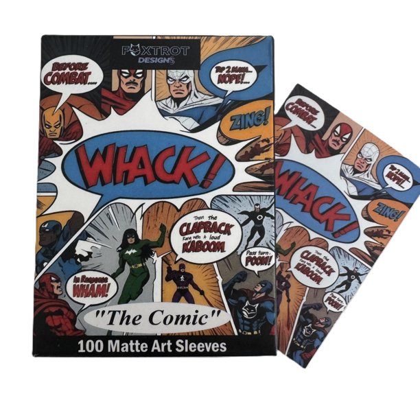 Foxtrot Designs Fundas de Cartas TCG con Arte de Superhéroes - Juego de 100 Protectores de Cartas con Reverso Mate Texturizado - Compatibles con Magic: The Gathering y Otros TCG y LCG (El Cómic)