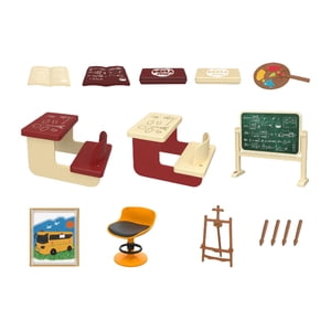 Magideal - Muebles De Casa De Muñecas Para El Aula, Libros En Miniatura, Juego De Casa De Muñecas Para Niños, Decoración De Casa De Muñecas, Pizarra, Escritorio