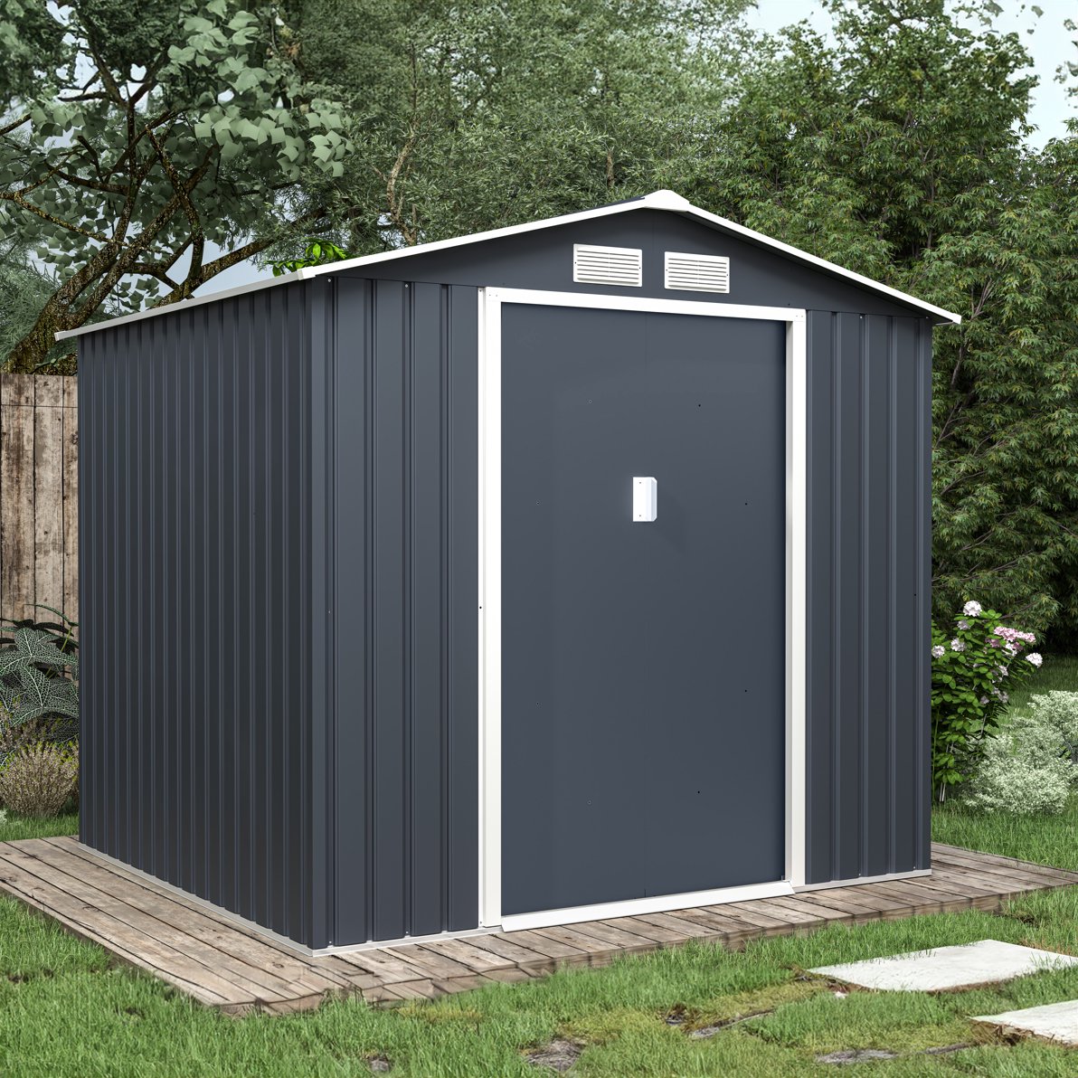 Bodega De Jardín 3,67mt2 Halten Archer-b Acero 213x191x195