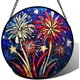 thumbnail image 1 of Colgante ventana vitral flor colibrí retro 25cm pájaro atrapasol Día Madre cumpleaños regalo abuela mujeres amantes aves, 1 of 7