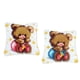 thumbnail image 5 of Juego De 2 Alfombras Con Gancho De Pestillo, Bordado De Bricolaje, Cojín, Almohada, Oso De Peluche, 5 of 5