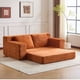 thumbnail image 1 of Loveseat Sofa, Comfortable Deep Seat Sofa Bed, Modern Small Corduroy Couch for Living Room Bedroom,Reversible Cushion with Pillows,No Assembly Required,Orange, 1 of 3