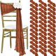 thumbnail image 2 of Xiao Hua Correas Beige para Respaldo de Asiento -2 Piezas, Cinturón de Silla Preatado de 108.27 X 15.75 Pulgadas, Adecuado para Jardín Exterior, Boda, Playa, Ceremonia, Decoración de Silla de, 2 of 5