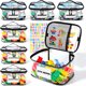 thumbnail image 1 of Tesuko 6 Pack Clear Toy Storage Bag with Name Tag Manual Pocket, 1 of 3