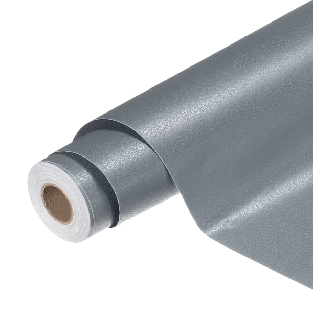 Uxcell Papel Tapiz Autoadhesivo 22" x 197" Impermeable Papel de Pared Escarchado Gris Oscuro