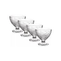 Importclick - Set 4 Copas Elegante Helados Postres Vidrio 300 Ml