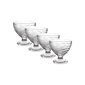 Importclick - Set 4 Copas Elegante Helados Postres Vidrio 300 Ml