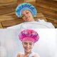 thumbnail image 5 of 5 paquetes de gorros de satén brillante para mujer, gorros de dormir de satén suave, gorros holográficos para la caída del cabello, gorros de salón, gorros de noche, gorros para dormir., 5 of 7