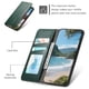 thumbnail image 3 of Funda tipo cartera para Samsung Galaxy S25 Fe de piel con cierre magnético, ranuras para tarjetas y correa para la muñeca Verde, 3 of 6
