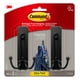 thumbnail image 1 of Wall Hooks Command, tamaño grande, negro mate, doble, 2 ganchos, 4 libras, 1 of 9