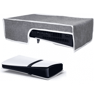 Genérico - Funda Protectora Anti-Polvo Para Ps5 Pro, Funda Protectora Anti-Polvo De Modo Horizontal Para Ps5 Pro Disc & Digital Console, Tela Oxford Antiarañazos Impermeable Fácil Acceso Al Puerto Del Cable-Gris